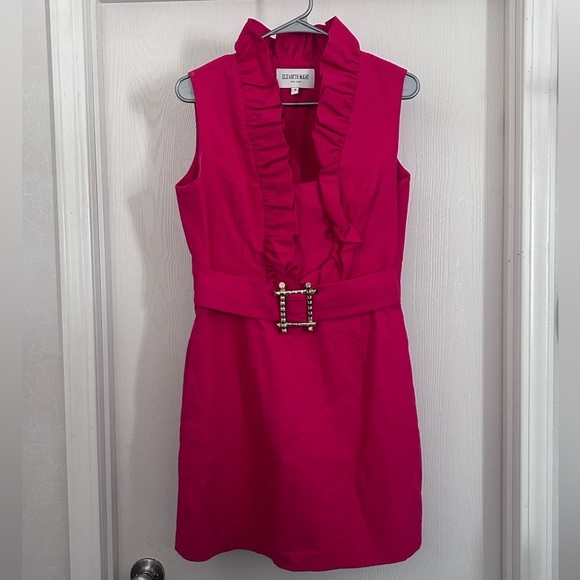 Elizabeth McKay Dresses & Skirts - Elizabeth McKay Fuchsia Ruffle Mini Dress